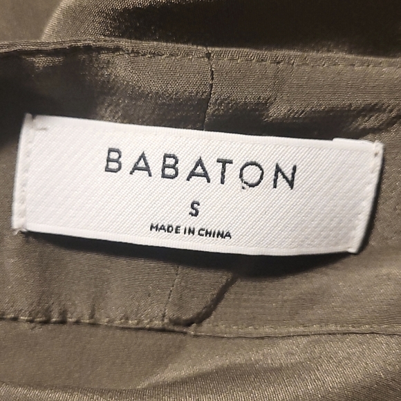 Aritzia Babaton CORBETT 100% Silk Romper in Olive green - Small - Picture 6 of 12